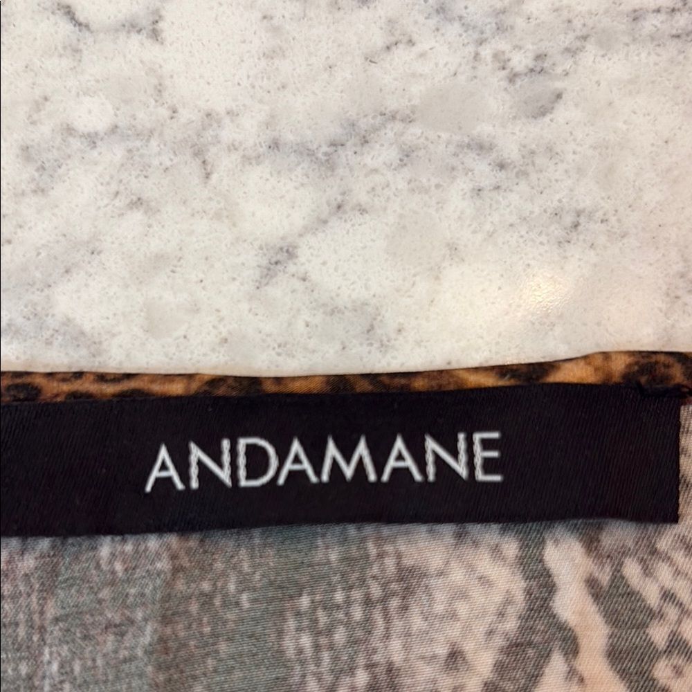 Andamane Brown Snake Print Dress - Picture 5 of 6